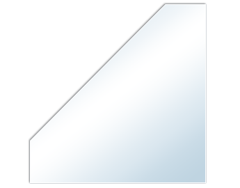 Balda de cristal para vitrina: para A x P 1000 x 400 mm